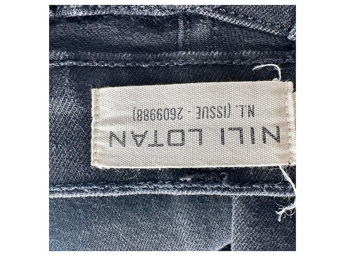 Jeans de corte recto Nili Lotan en algodón negro - vista 4