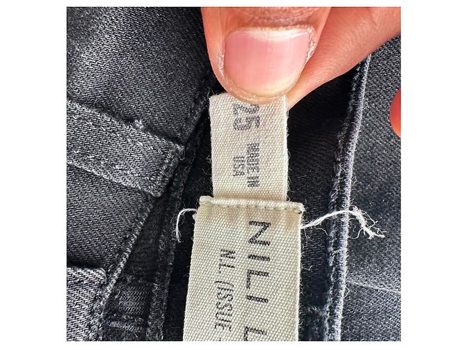 Jeans de corte recto Nili Lotan en algodón negro - vista 5