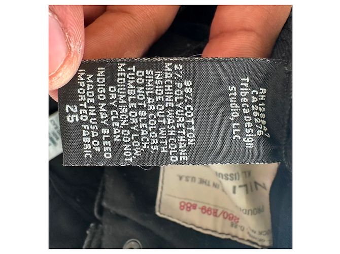 Jeans de corte recto Nili Lotan en algodón negro - vista 8