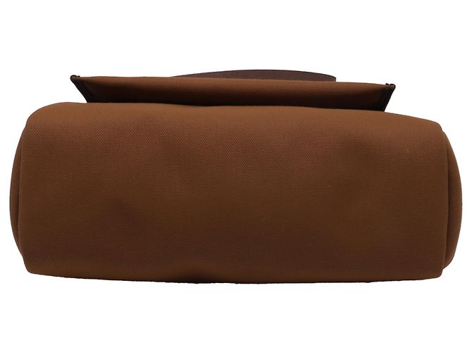Bolso Hermès Herbag Zip 31 Pocket en lona marrón Impresión de pitón - vista 10