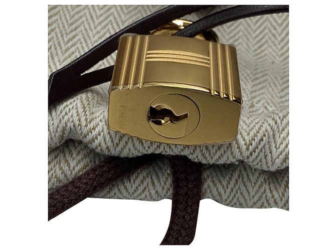 Bolso Hermès Herbag Zip 31 Pocket en lona marrón Impresión de pitón - vista 12
