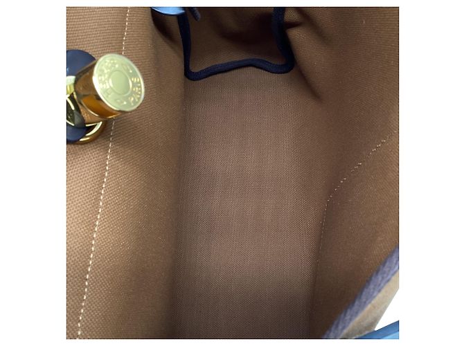 Bolso Hermès Herbag Zip 31 Pocket en lona marrón Impresión de pitón - vista 13