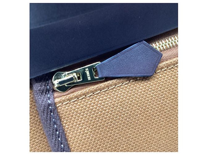 Bolso Hermès Herbag Zip 31 Pocket en lona marrón Impresión de pitón - vista 15