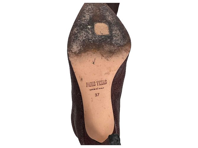 Botas altas Jude en piel de becerro marrón Paris Texas Castaño - vista 9