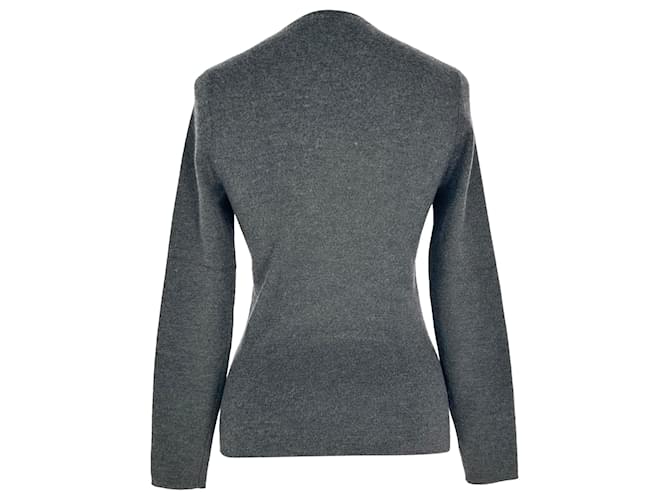 Michael Kors Rundhals-Strickpullover aus grauem Kaschmir - Ansicht 3