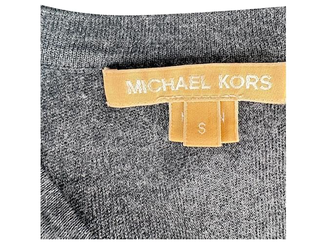 Michael Kors Rundhals-Strickpullover aus grauem Kaschmir - Ansicht 4