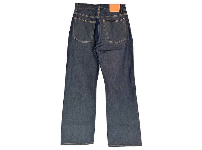Jeans a gamba dritta Acne Studios in cotone blu scuro - vista 2