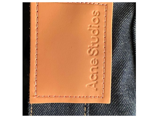 Jeans a gamba dritta Acne Studios in cotone blu scuro - vista 6