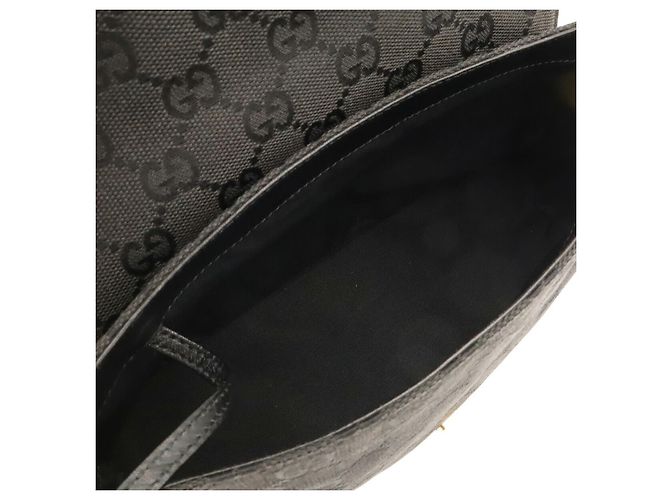 Borsa a Spalla Gucci GG Canvas Nero - vista 8