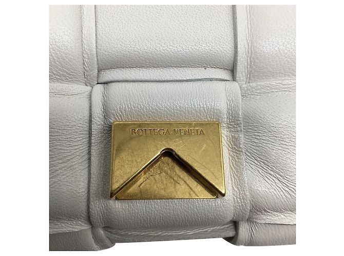Borsa a tracolla Padded Cassette in pelle bianca Bottega Veneta Bianco - vista 11