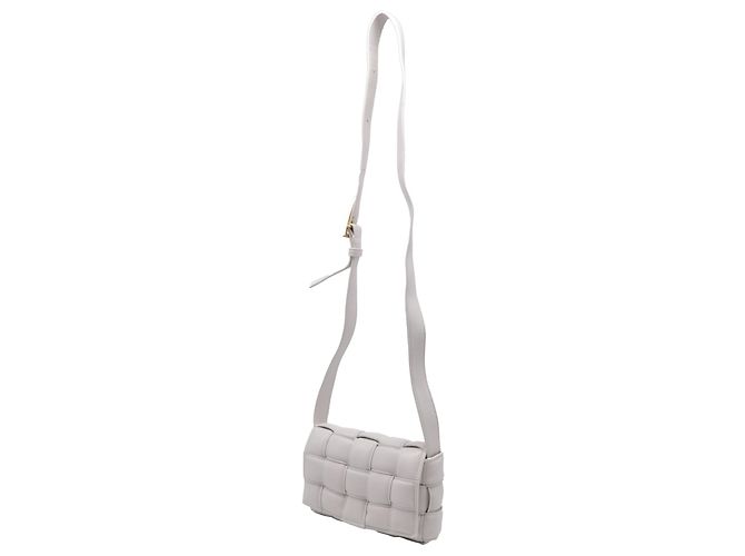 Borsa a tracolla Padded Cassette in pelle bianca Bottega Veneta Bianco - vista 2