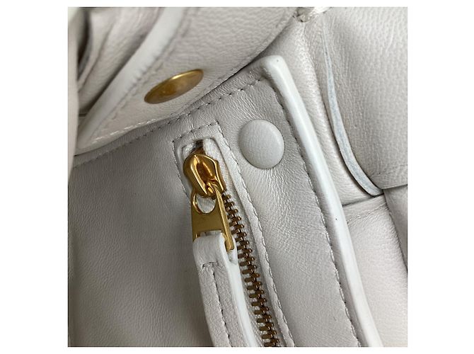 Borsa a tracolla Padded Cassette in pelle bianca Bottega Veneta Bianco - vista 9