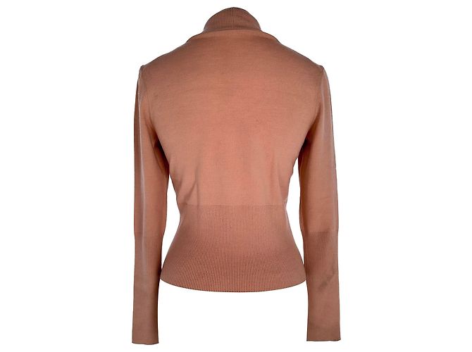 Suéter de gola alta Alaïa em lã rosa - vista 3