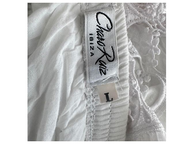 Autre Marque Minifalda de encaje Charo Ruiz en algodón blanco ecru Crudo - vista 5