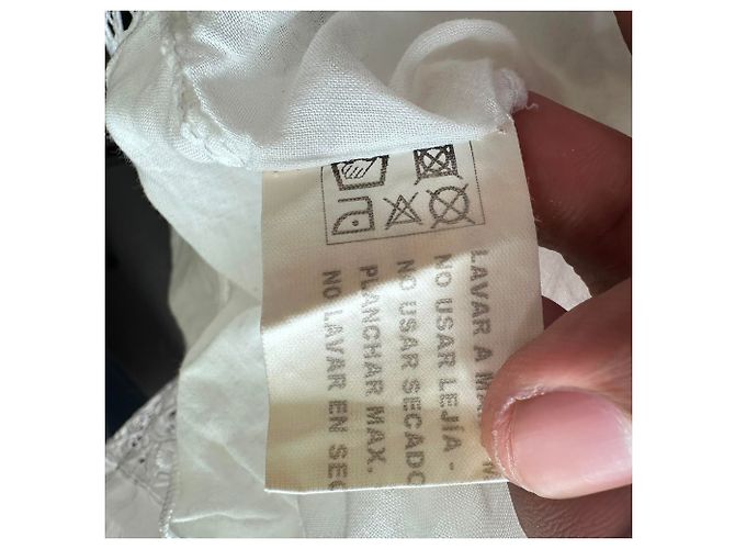 Autre Marque Minifalda de encaje Charo Ruiz en algodón blanco ecru Crudo - vista 8