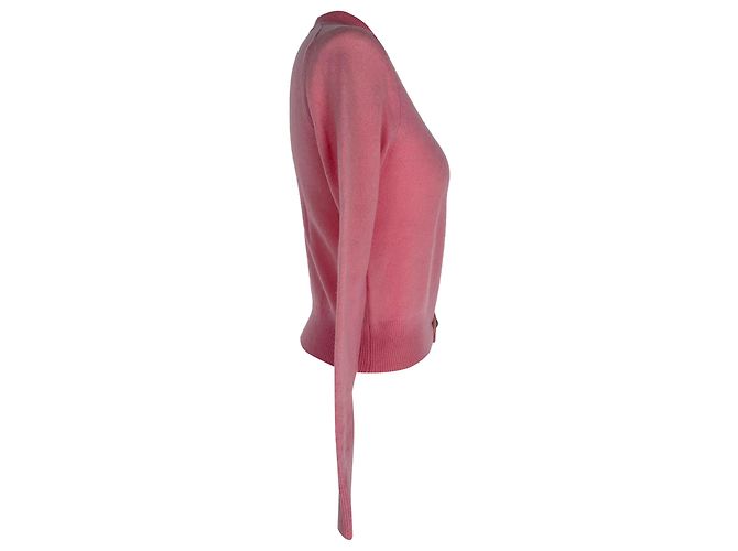 Cardigan Acne Studios en laine rose - vue 2