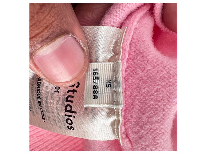 Cardigan Acne Studios en laine rose - vue 6