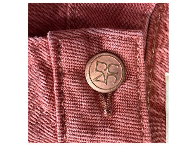 Jeans de pierna recta Agatha de Ulla Johnson en algodón rojo Roja Burdeos - vista 10