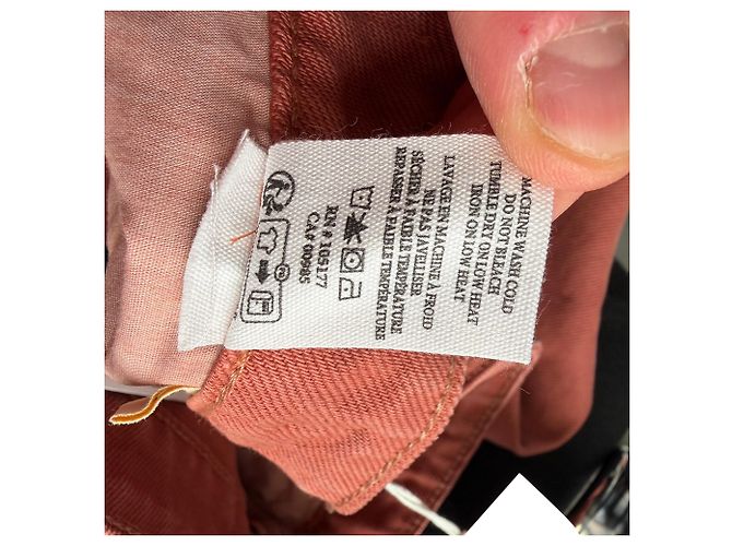 Jeans de pierna recta Agatha de Ulla Johnson en algodón rojo Roja Burdeos - vista 3