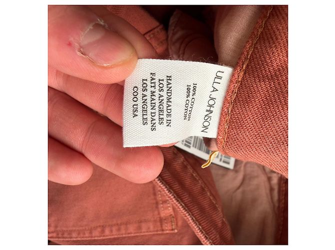 Jeans de pierna recta Agatha de Ulla Johnson en algodón rojo Roja Burdeos - vista 4