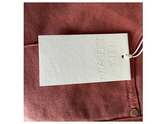 Jeans de pierna recta Agatha de Ulla Johnson en algodón rojo Roja Burdeos - vista 8