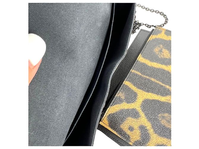 Borsa a tracolla Louis Vuitton Leopard Felicie Marrone - vista 4