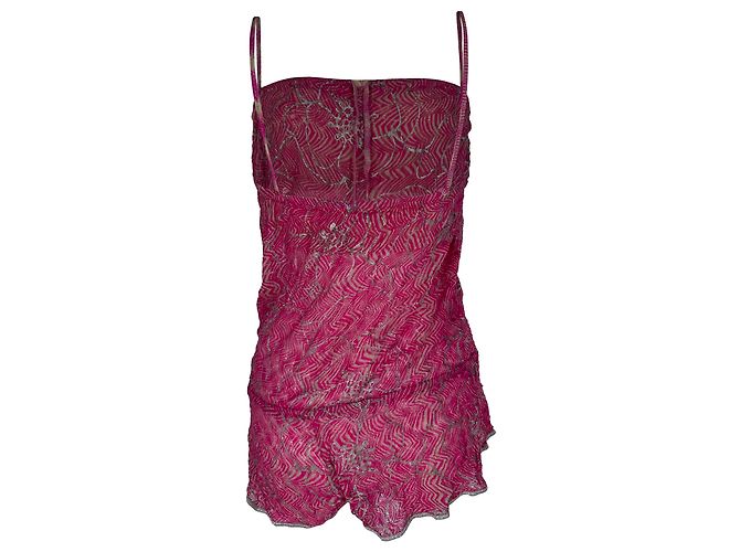 Monos sin mangas estampados Missoni en rayón rosa - vista 2