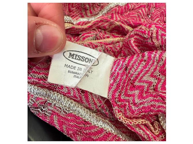 Monos sin mangas estampados Missoni en rayón rosa - vista 5