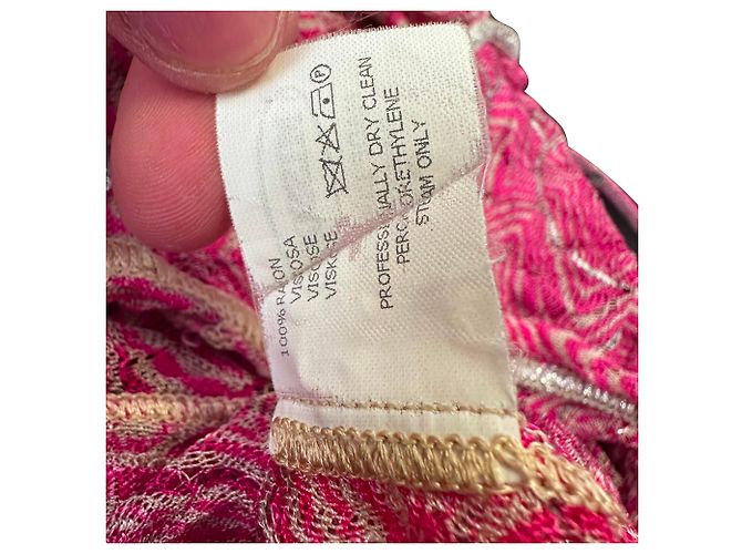 Monos sin mangas estampados Missoni en rayón rosa - vista 6