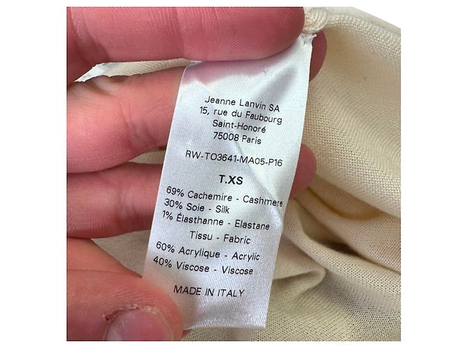 Lanvin Strick-Tanktop aus Cashmere in Creme - Ansicht 7