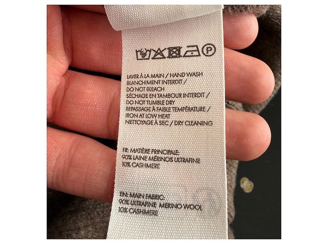 Jacquemus Castagna Rollkragen-Kurzarmpullover aus brauner Merinowolle Rot - Ansicht 4
