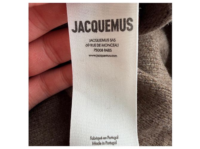 Jacquemus Castagna Rollkragen-Kurzarmpullover aus brauner Merinowolle Rot - Ansicht 6
