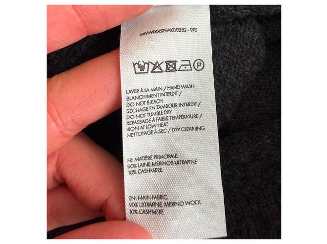 Jacquemus Castagna Rollkragenpullover mit kurzen Ärmeln aus grauer Merinowolle - Ansicht 5