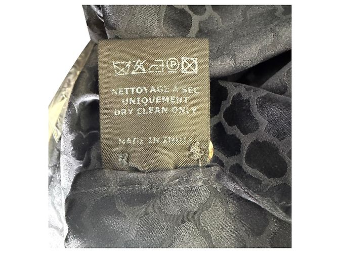 Camicetta Isabel Marant con stampa animalier in seta nera Nero - vista 4