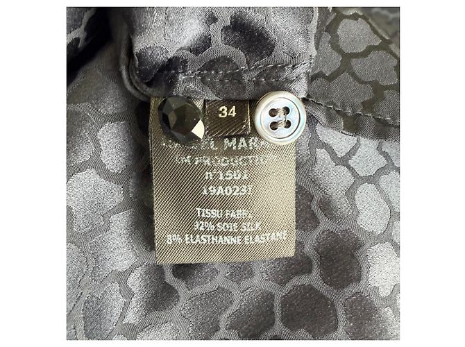 Camicetta Isabel Marant con stampa animalier in seta nera Nero - vista 7