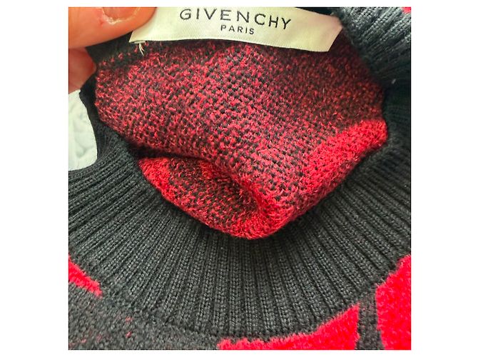 Givenchy Crewneck Sweater in Red Wool - view 4
