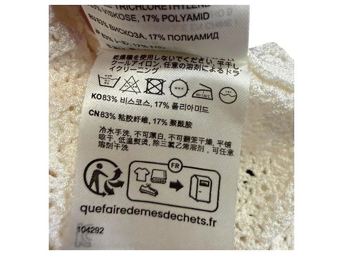 Totême Macrame High-Neck Mini Strickkleid aus weißer Viskose - Ansicht 4