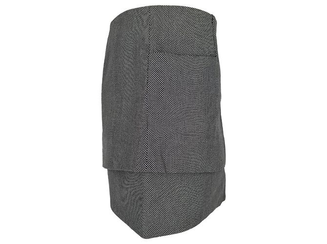 Minifalda asimétrica de tweed Acne Studios en poliéster gris - vista 2