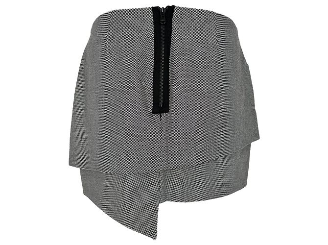 Minifalda asimétrica de tweed Acne Studios en poliéster gris - vista 3