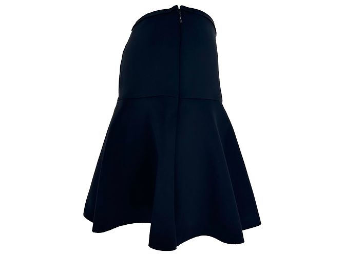 Lanvin Minirock mit Volantsaum aus schwarzer Polyamid - Ansicht 2