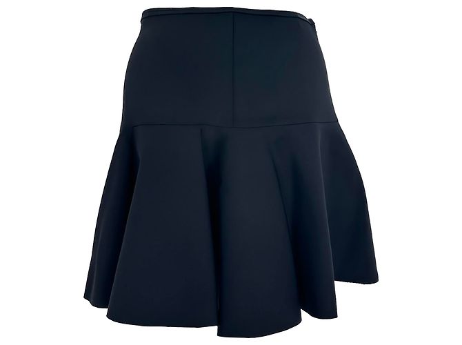 Lanvin Minirock mit Volantsaum aus schwarzer Polyamid - Ansicht 3