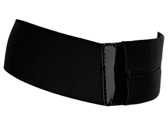 Lanvin Breitgürtel aus schwarzem Satin - Ansicht 2