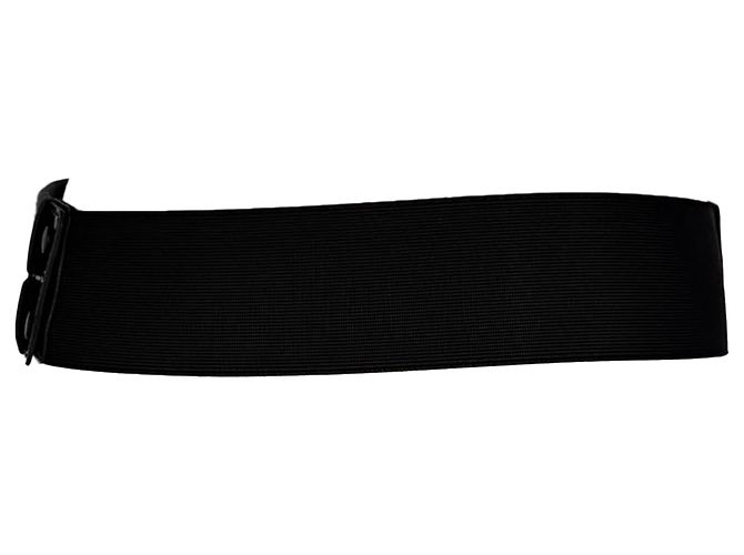 Lanvin Breitgürtel aus schwarzem Satin - Ansicht 3