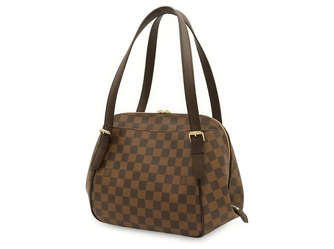 Borsa a Spalla Louis Vuitton Belem MM Damier Marrone - vista 2