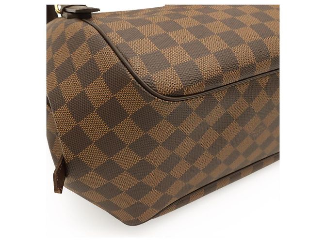 Borsa a Spalla Louis Vuitton Belem MM Damier Marrone - vista 3