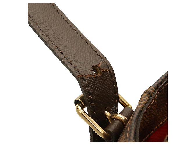 Borsa a Spalla Louis Vuitton Belem MM Damier Marrone - vista 5