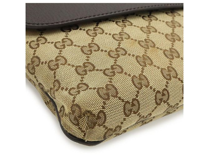 Borsa a Spalla Gucci GG Canvas Marrone Beige - vista 3