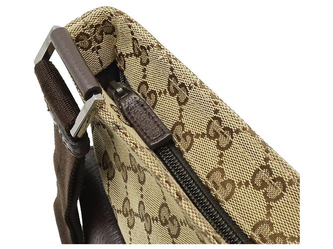 Borsa a Spalla Gucci GG Canvas Marrone Beige - vista 5