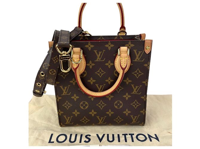 Louis Vuitton Sac Plat BB Monogram Tote Bag Castaño - vista 2
