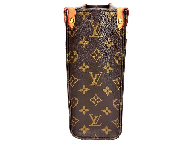 Louis Vuitton Sac Plat BB Monogram Tote Bag Castaño - vista 5